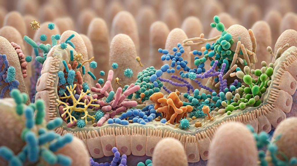 gut microbiome microorganisms in the intestine