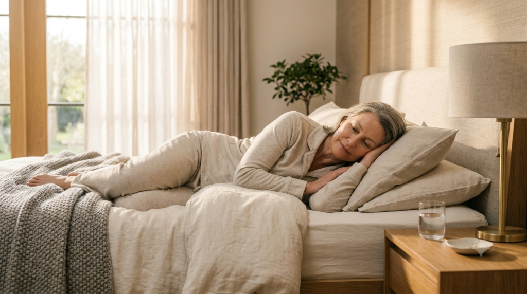 Peaceful sleep supporting healthy recovery habits