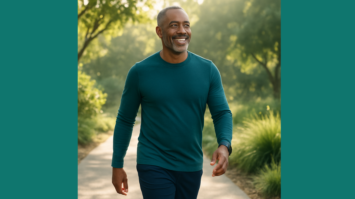 Healthy active adult representing longevity, vitality, healthy aging, and long-term wellness.