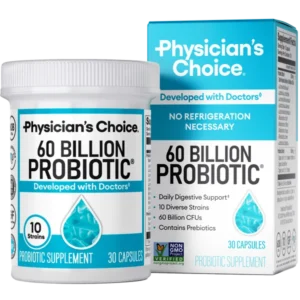 Physician’s Choice 60 Billion Probiotic supplement bottle and box